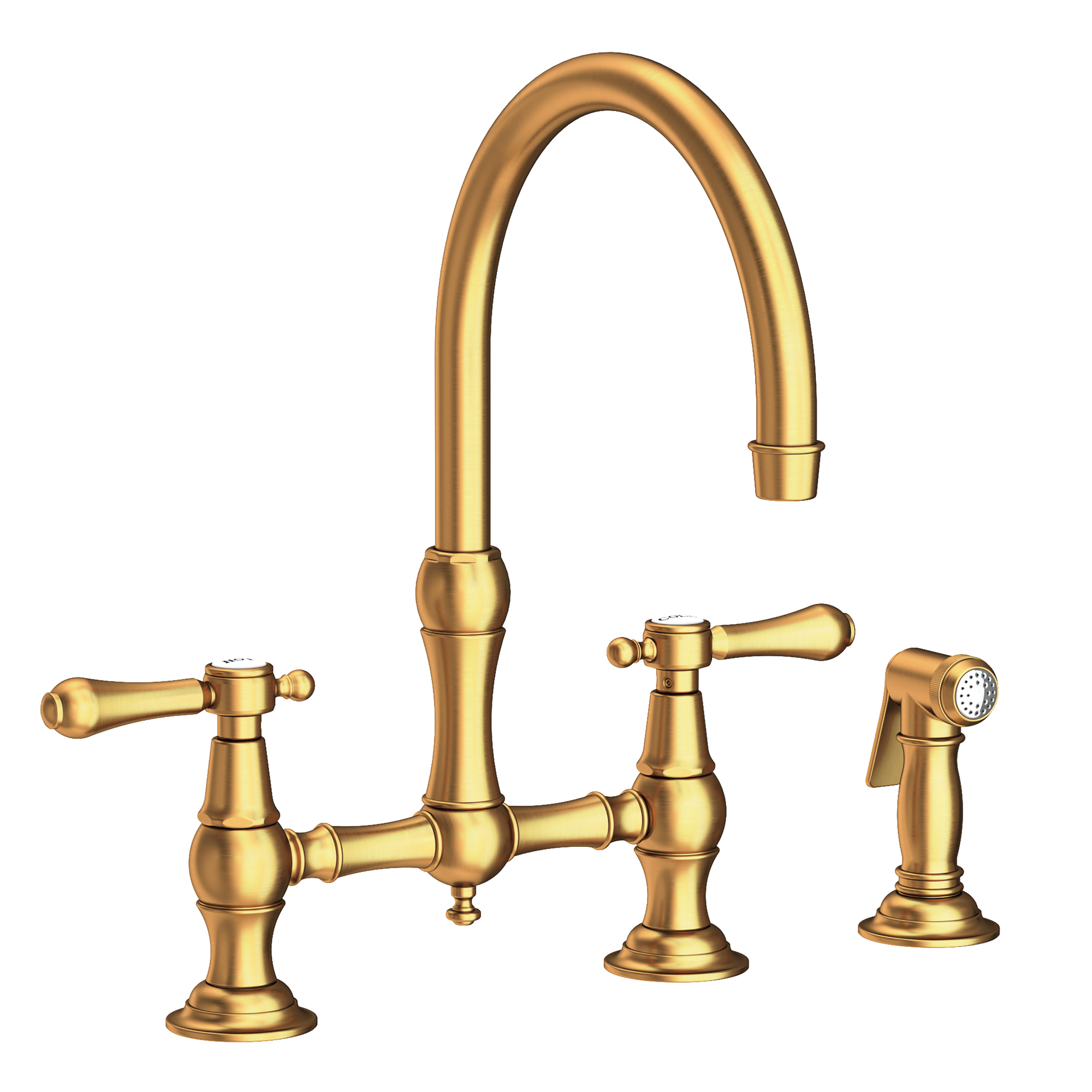 Newport Brass Chesterfield 1.8 GPM Widespread Kitchen Bridge Faucet with Side Spray