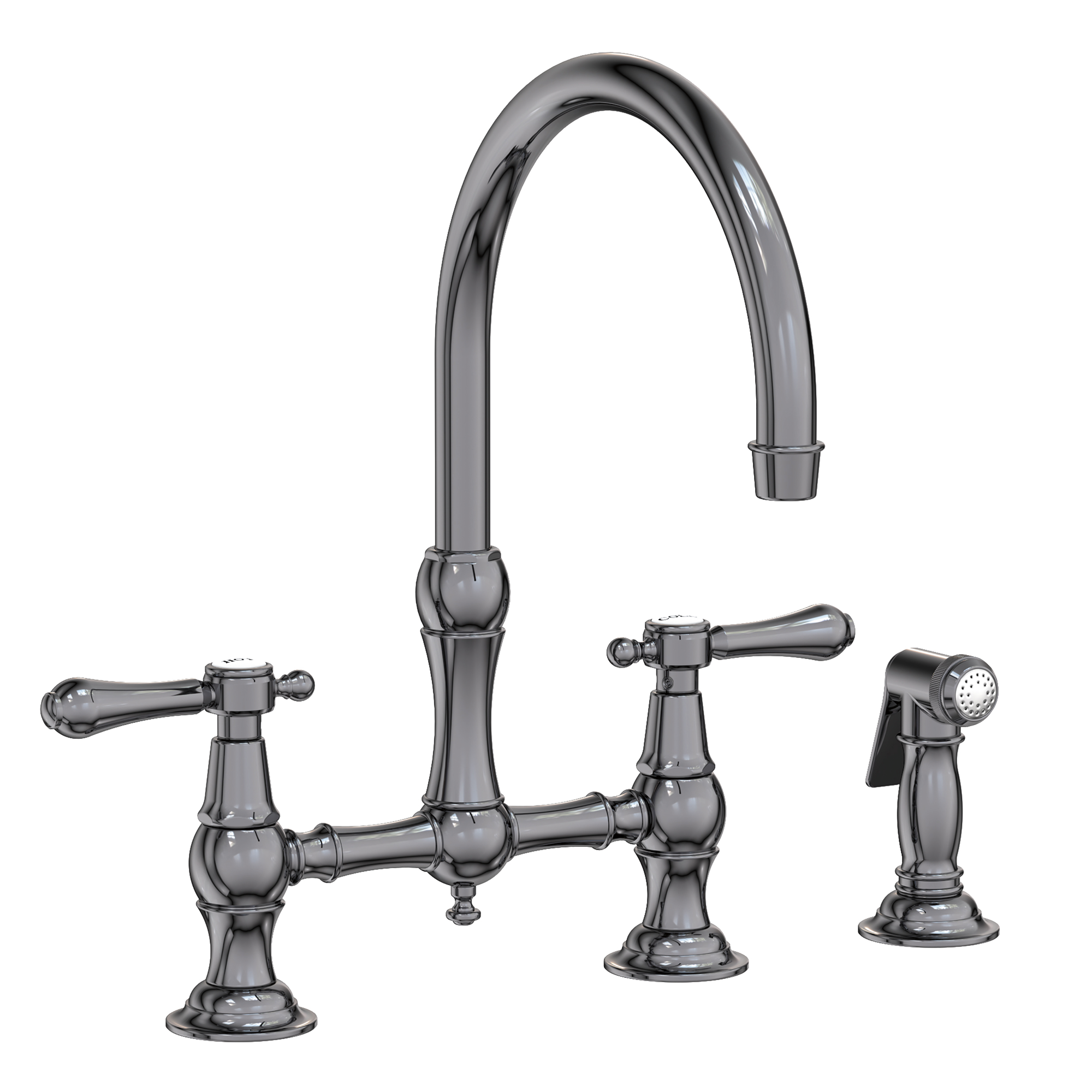 Newport Brass Chesterfield 1.8 GPM Widespread Kitchen Bridge Faucet with Side Spray