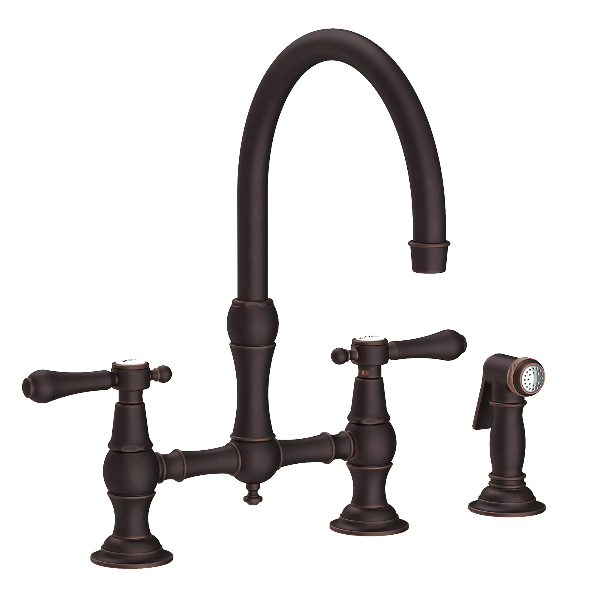 Newport Brass Chesterfield 1.8 GPM Widespread Kitchen Bridge Faucet with Side Spray