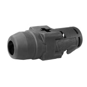 Black rubber protective boot with Milwaukee branding and ventilation slots for M18 FUEL impact wrench.