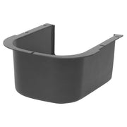 Black curved apron with mounting brackets for waste container models.