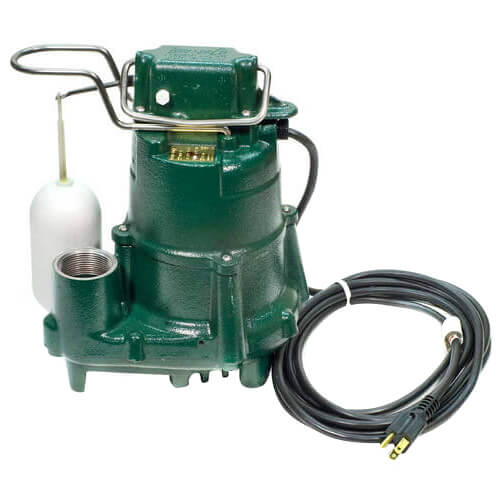 Zoeller Pumps Flow-Mate 0.5 HP Automatic Effluent Sump Pump w/ 25 ft Cord