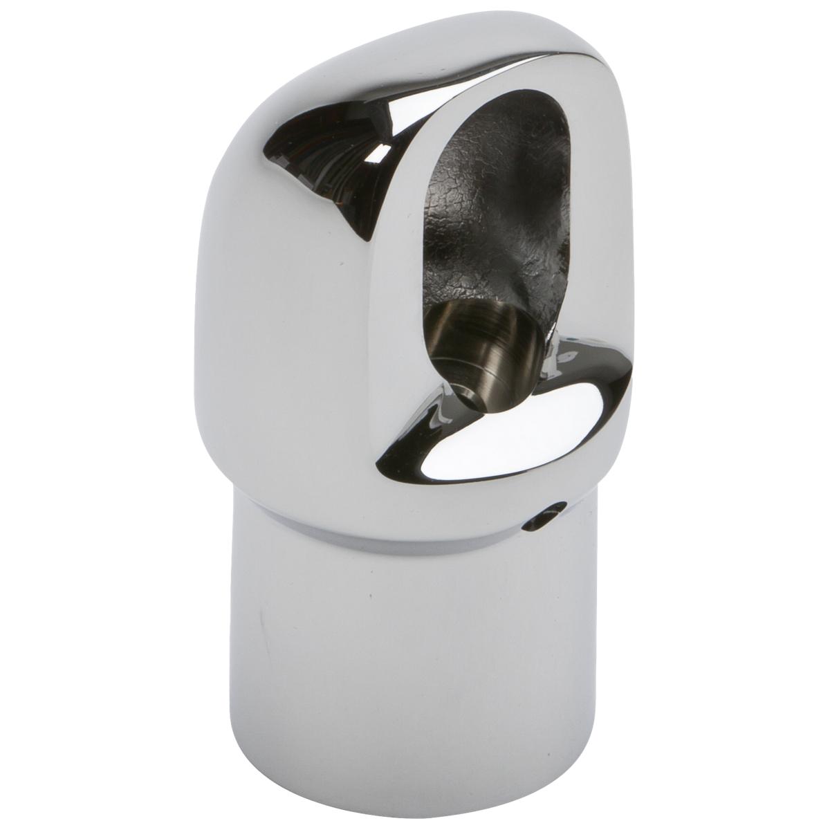 White cylindrical water bubbler with black nozzle and catch basin, featuring rounded protective shroud design.