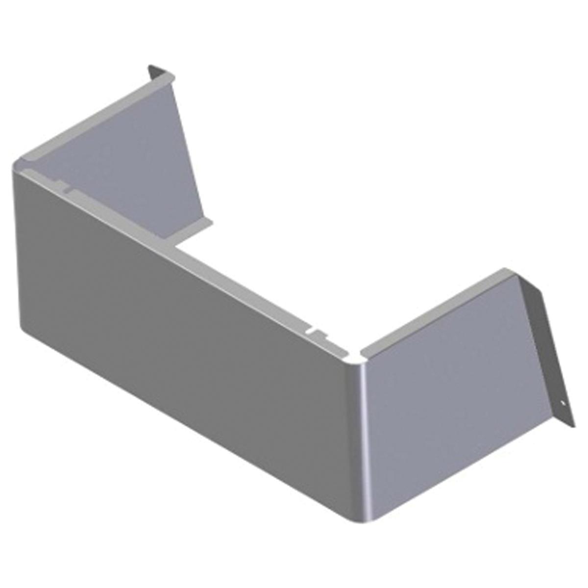 Gray granite cane apron with angled sides and spout openings on each end.