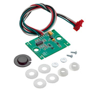 Elkay EE Sensor Kit with green circuit board, color-coded wiring harness, dark sensor cap, white gaskets, and mounting hardwa