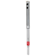 Milwaukee straight shank rebar cutter bit with fluted cutting head and red band grip.