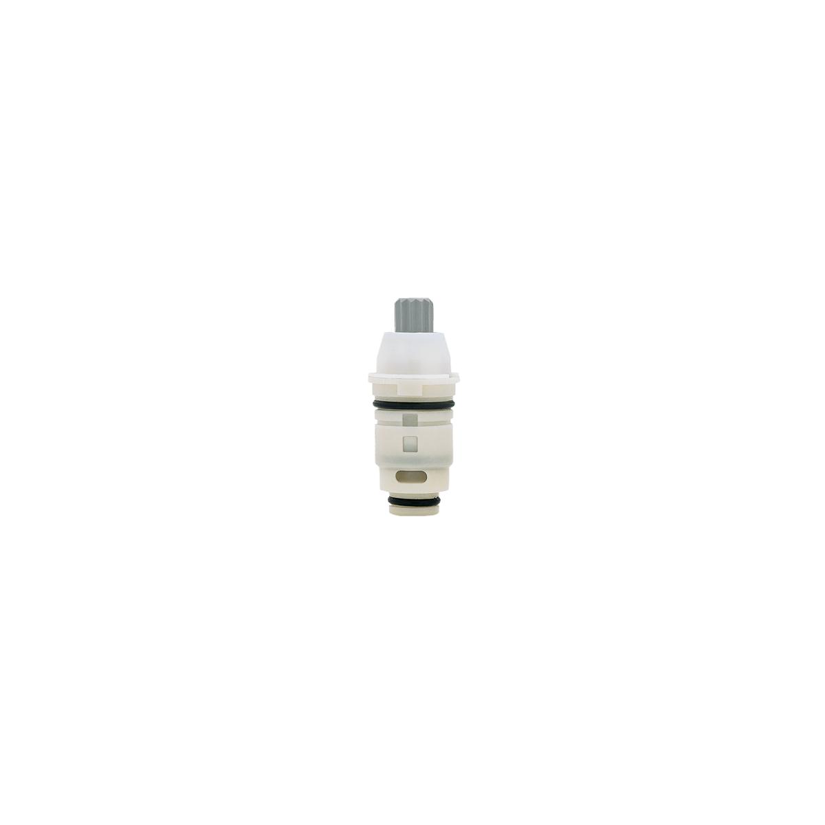 Gray and white Elkay Diacore replacement cartridge with ribbed stem and rubber seals for right-hand cold water control.
