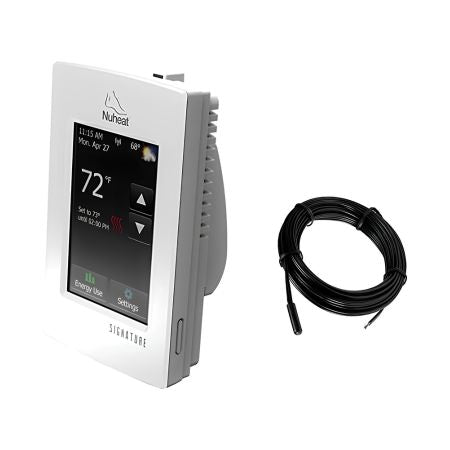 Nuheat AC0055 Signature WiFi-enabled, Touchscreen, Dual-Voltage, Programmable Floor Heating Thermostat 120V/240V