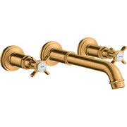 AXOR Montreux 1.2 GPM Wall-Mounted Widespread Faucet with Cross Handles