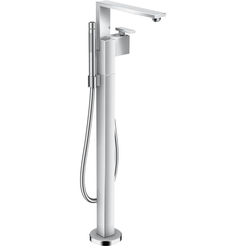 AXOR 46441001 Edge Freestanding Tub Filler Trim with 1.75 GPM Handshower - Diamond Cut in Chrome