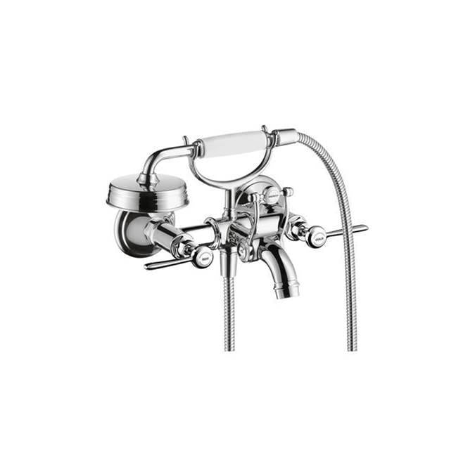AXOR 16556001 Montreux 2-Handle Wall-Mounted Tub Filler with Lever Handles and 1.8 GPM Handshower in Chrome
