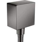 AXOR 36732331 ShowerSolutions Wall Outlet Square with Check Valves in Polished Black Chrome