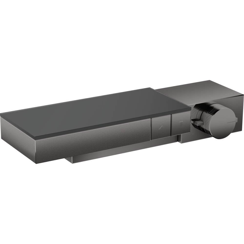 AXOR 46241331 Edge Thermostatic Trim for Exposed Installation for 2 Functions - Diamond Cut in Polished Black Chrome