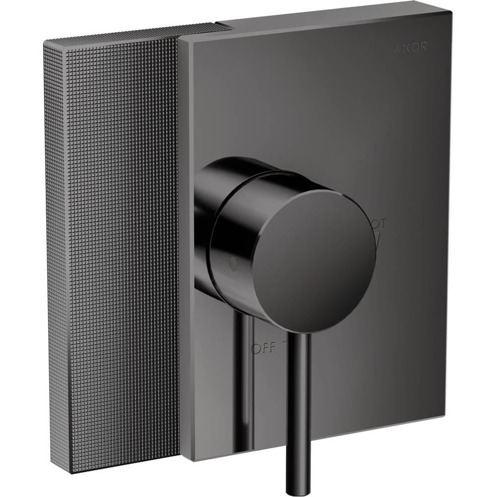 AXOR 46461331 Edge Pressure Balance Trim - Diamond Cut in Polished Black Chrome