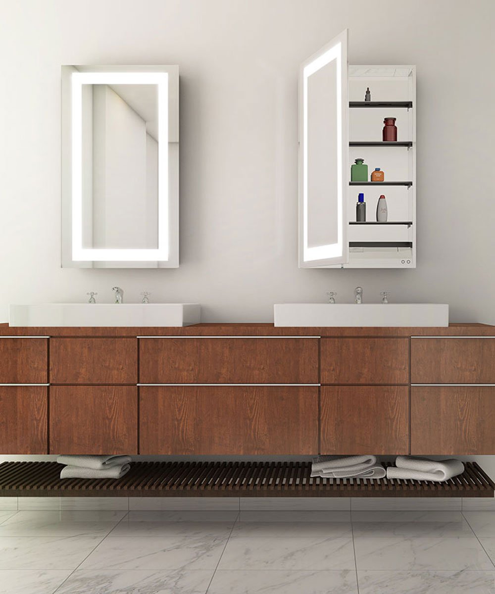 Electric Mirror AMB-2330-LT Ambiance Mirrored Cabinet Left Hinge