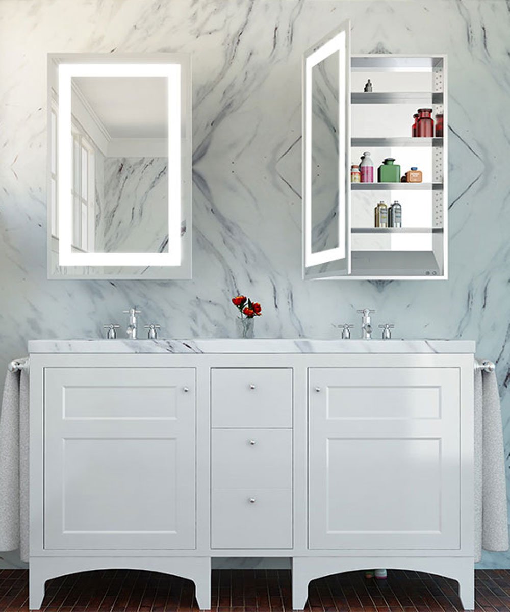 Electric Mirror AMB-2330-LT Ambiance Mirrored Cabinet Left Hinge