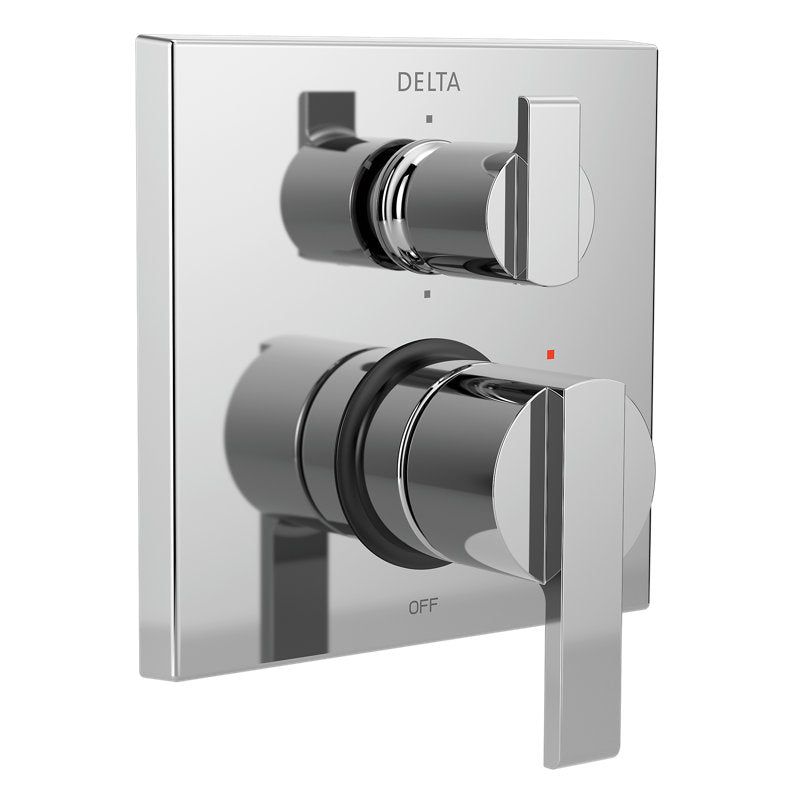 Delta Ara Angular Modern Monitor 17 Series Valve Trim with 3-Setting Integrated Diverter