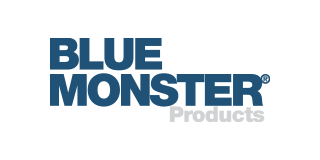 Blue Monster Products logo with navy blue text and gray "Products" subtitle.