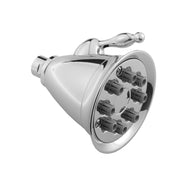 Jaclo Pissaro Retro Shower Head- 2.0 GPM in Aged Unlacquered Brass Finish