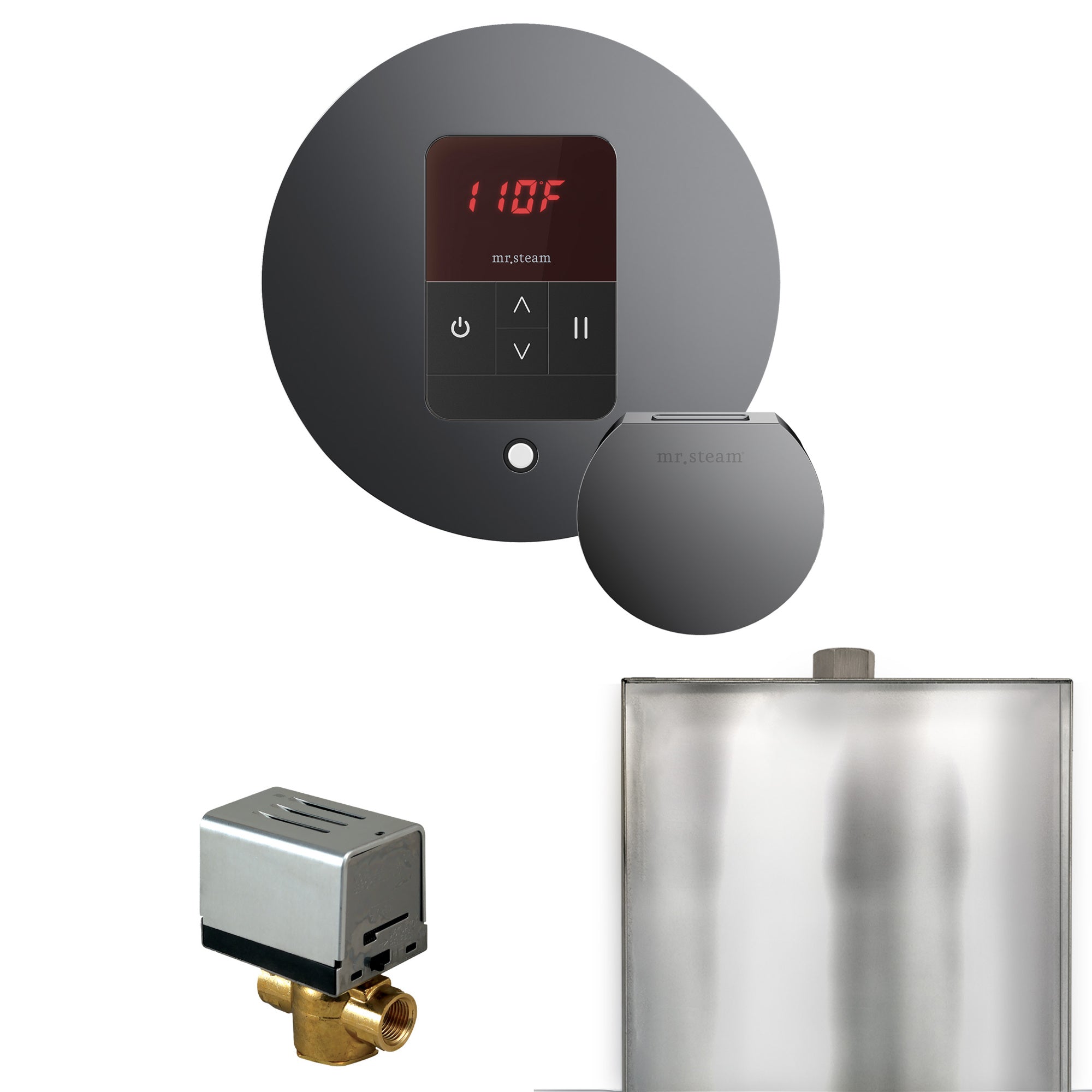 Mr. Steam Basic Butler Steam Shower Control Package w/ Round iTempo Control and Steamhead