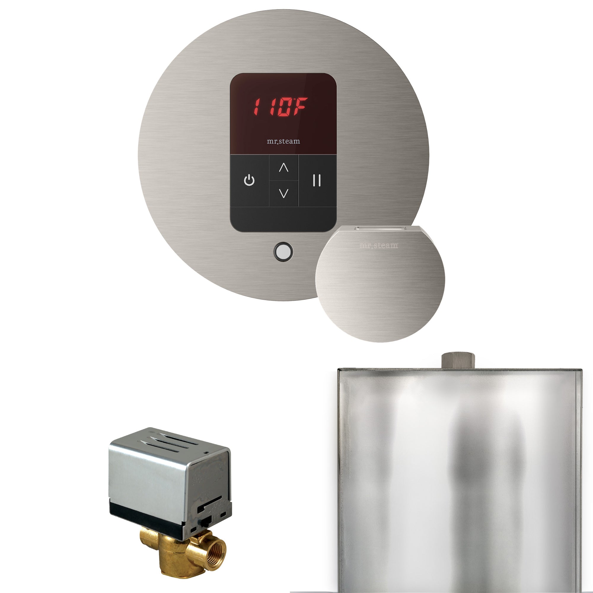 Mr. Steam Basic Butler Steam Shower Control Package w/ Round iTempo Control and Steamhead