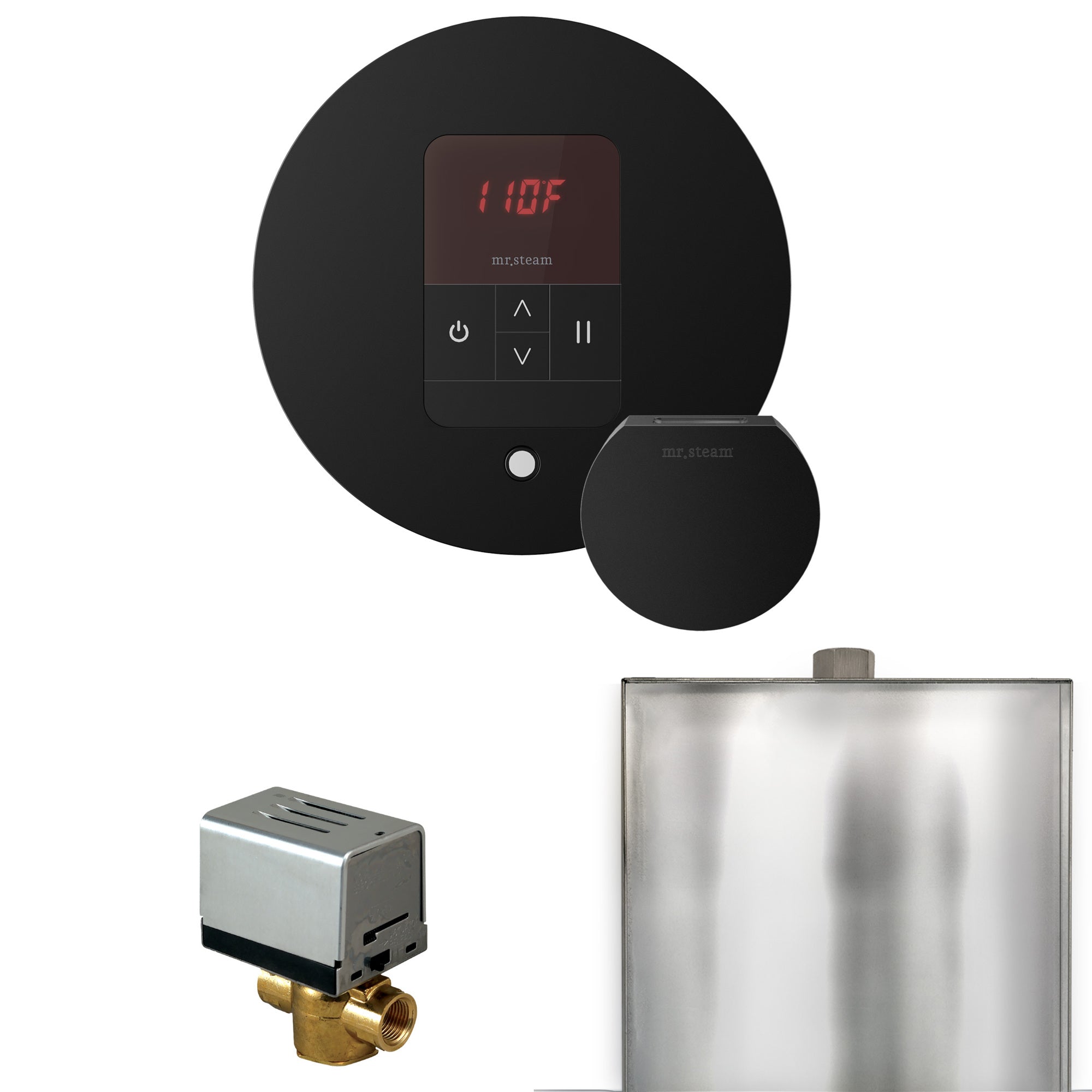 Mr. Steam Basic Butler Steam Shower Control Package w/ Round iTempo Control and Steamhead