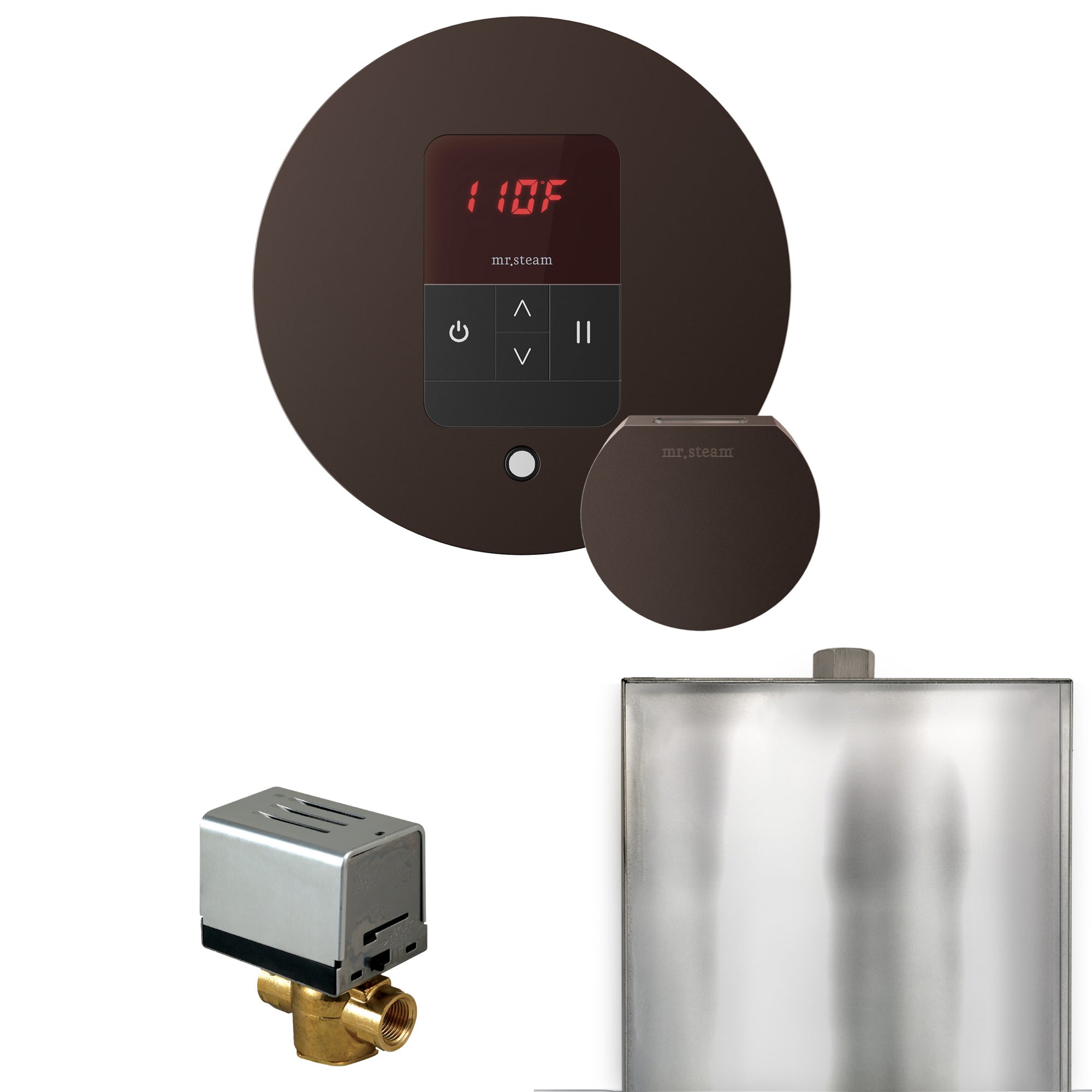 Mr. Steam Basic Butler Steam Shower Control Package w/ Round iTempo Control and Steamhead