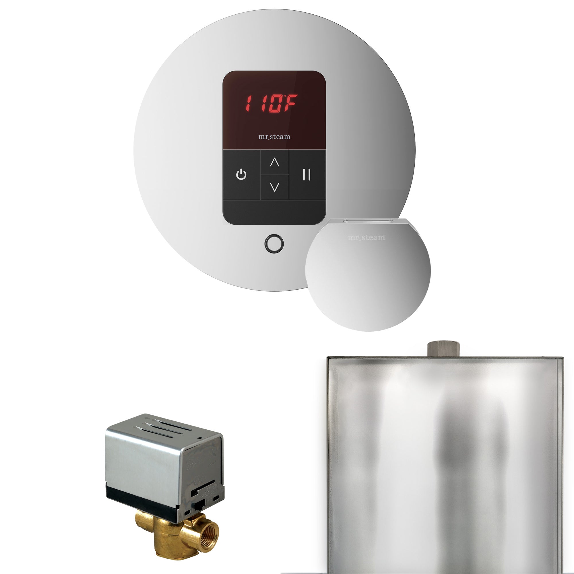 Mr. Steam Basic Butler Steam Shower Control Package w/ Round iTempo Control and Steamhead