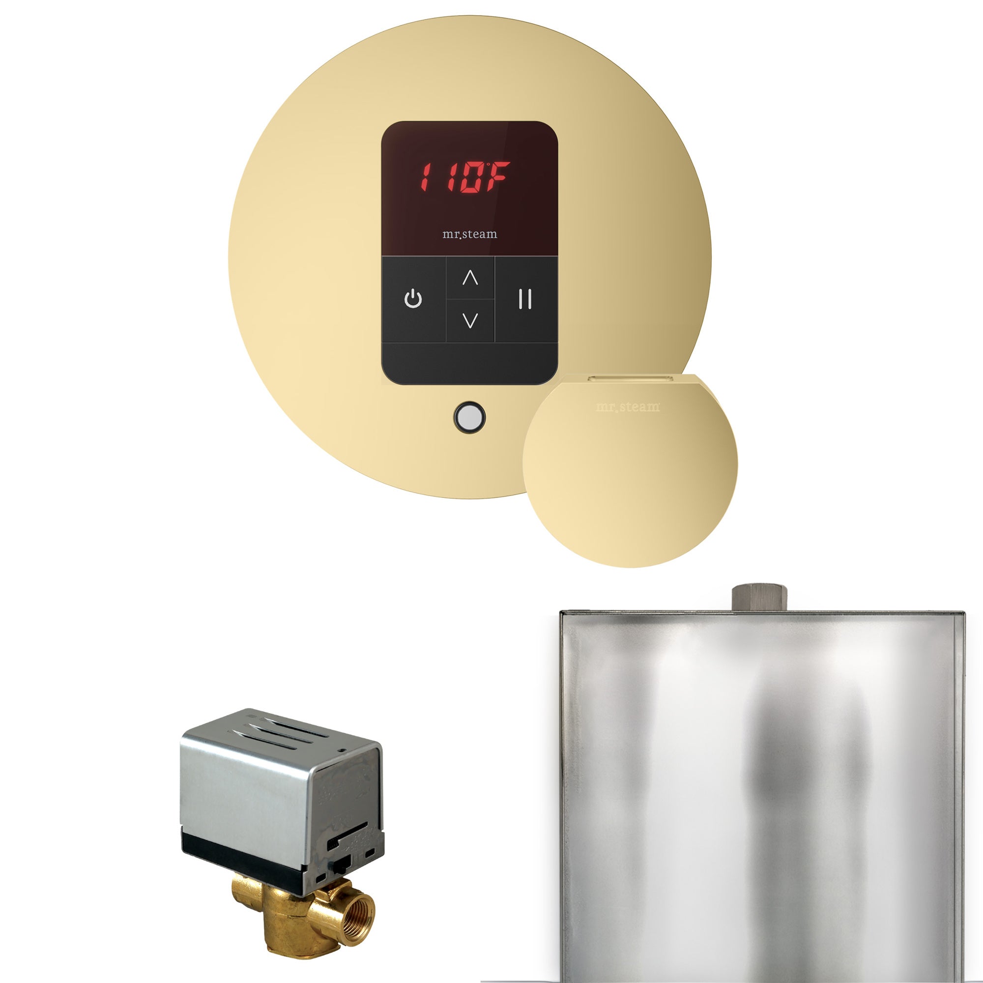 Mr. Steam Basic Butler Steam Shower Control Package w/ Round iTempo Control and Steamhead