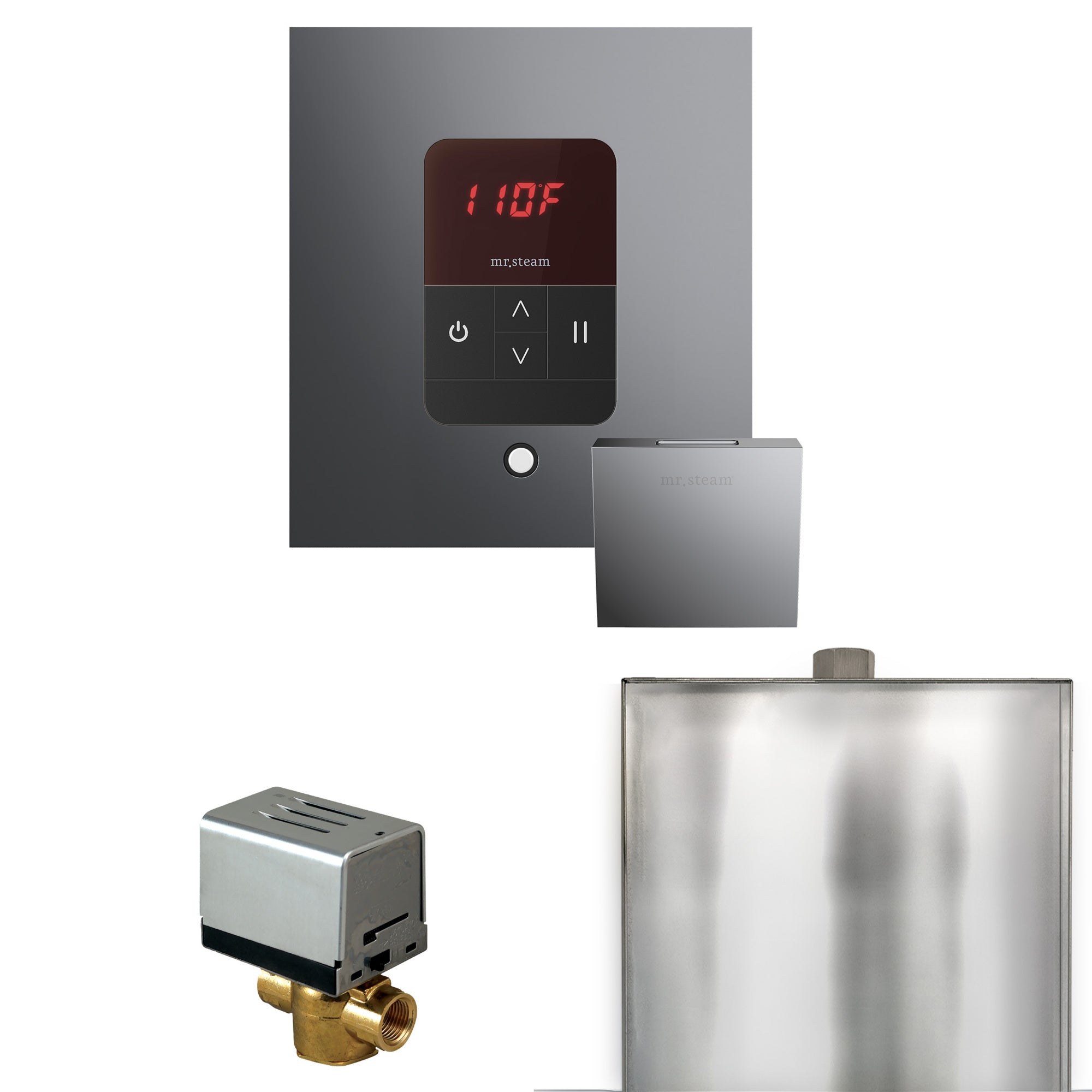 Mr. Steam Basic Butler Steam Shower Control Package w/ Square iTempo Control and Steamhead