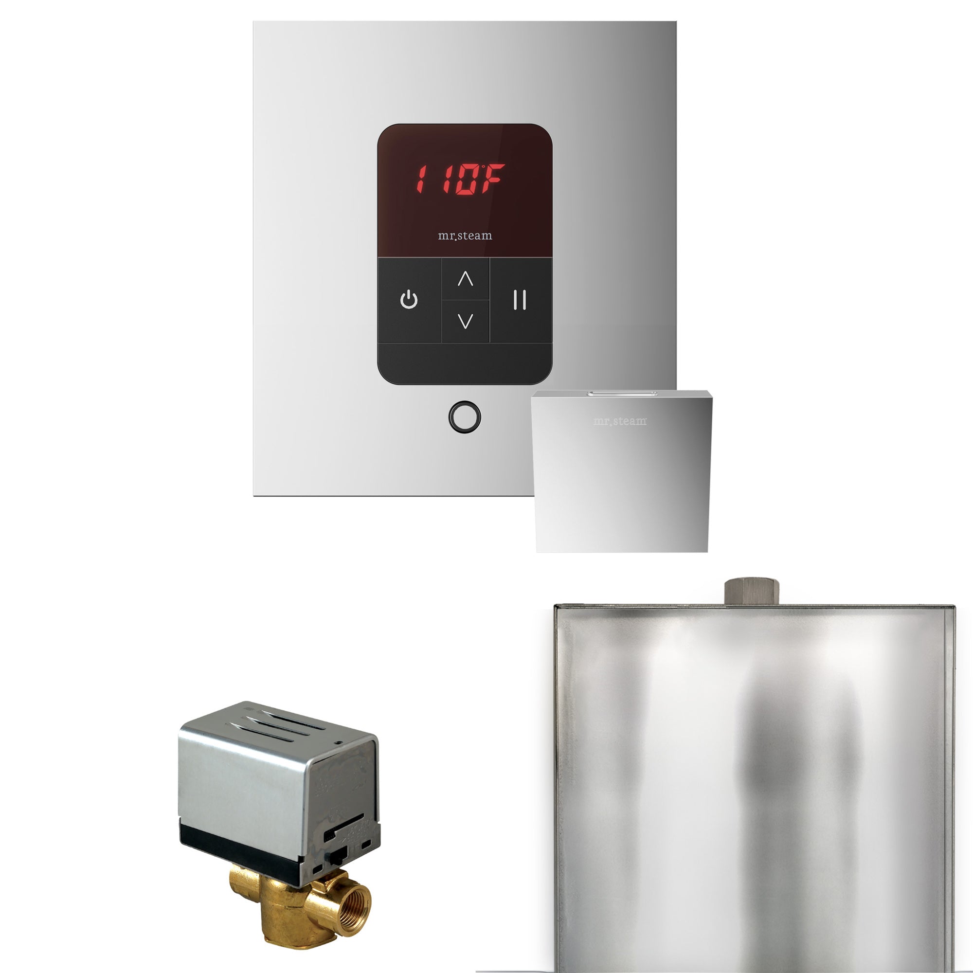 Mr. Steam Basic Butler Steam Shower Control Package w/ Square iTempo Control and Steamhead