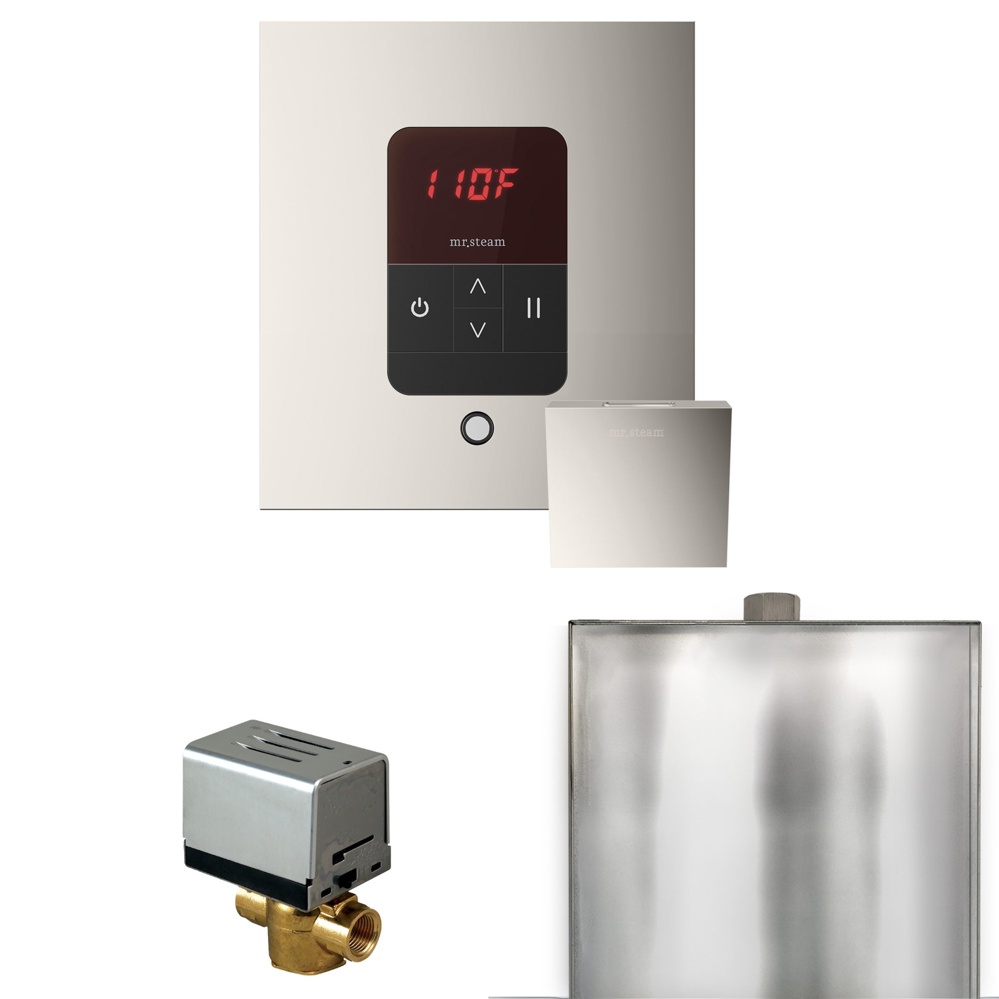 Mr. Steam Basic Butler Steam Shower Control Package w/ Square iTempo Control and Steamhead