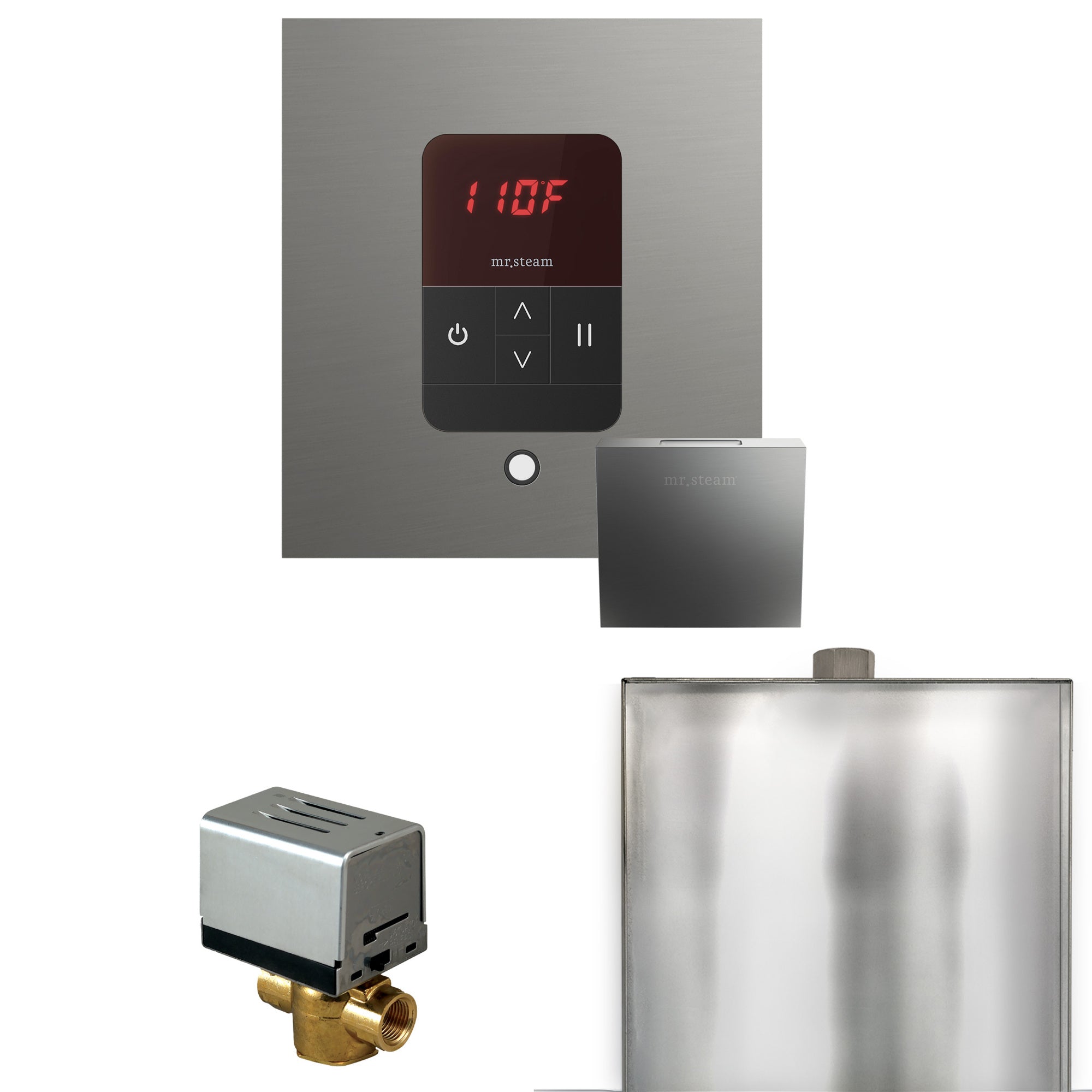 Mr. Steam Basic Butler Steam Shower Control Package w/ Square iTempo Control and Steamhead