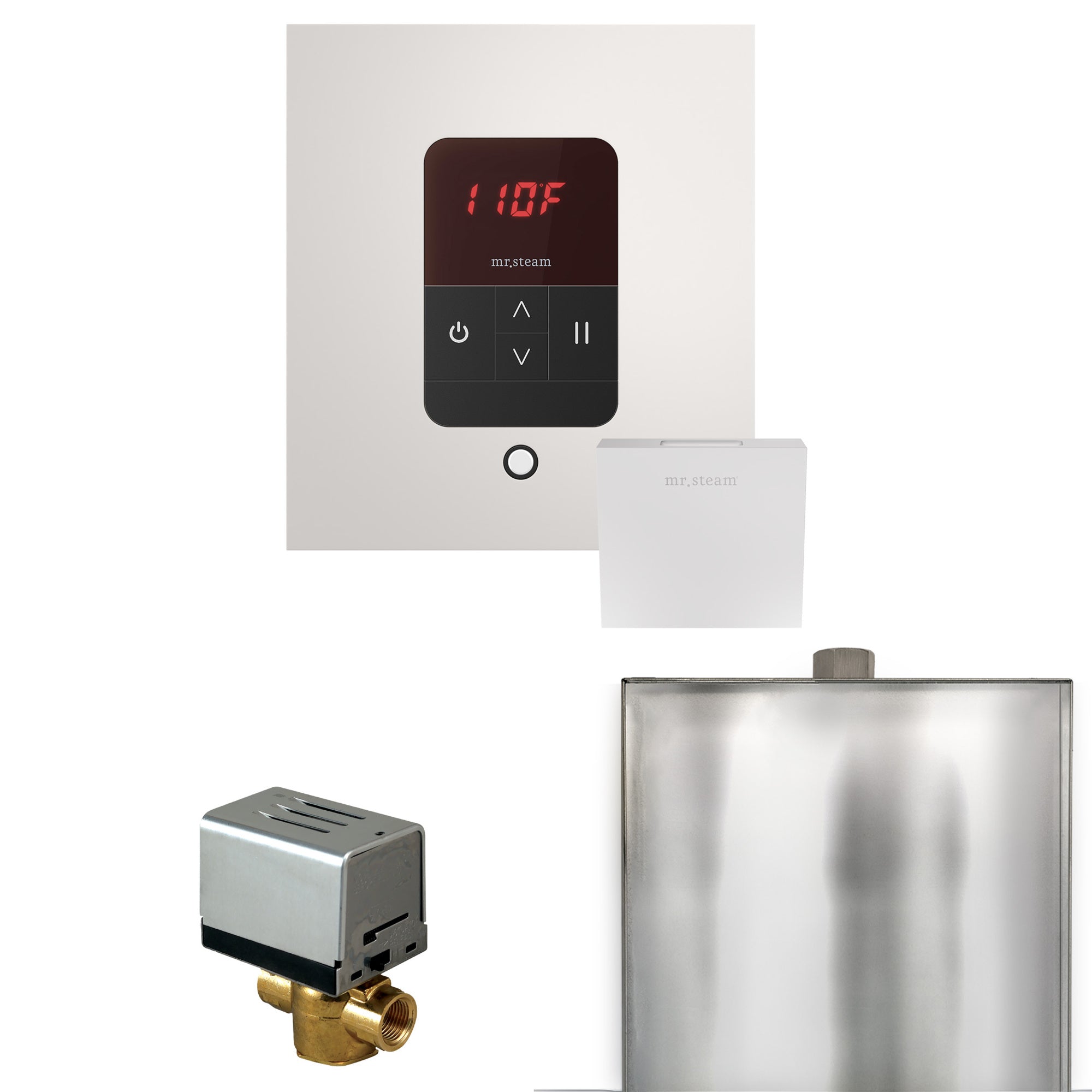 Mr. Steam Basic Butler Steam Shower Control Package w/ Square iTempo Control and Steamhead