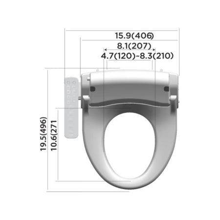 Bemis Haven 1000 Bidet Smart Toilet Seat- Round White