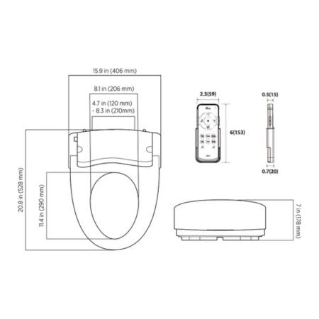 Bemis Haven 3000 Bidet Smart Toilet Seat- Round White