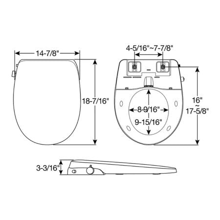 BEMIS Haven 500 Round Bidet Seat - White
