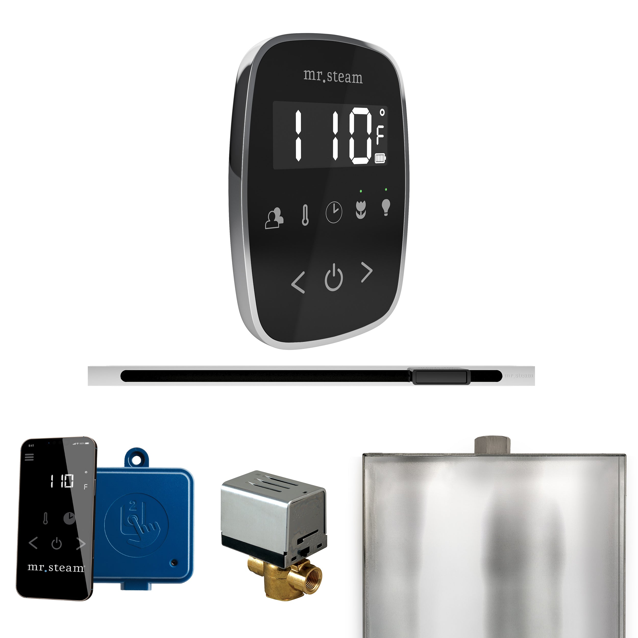 Mr. Steam Butler Flex Steam Shower Control Package with TempoFlex Control and Steamhead