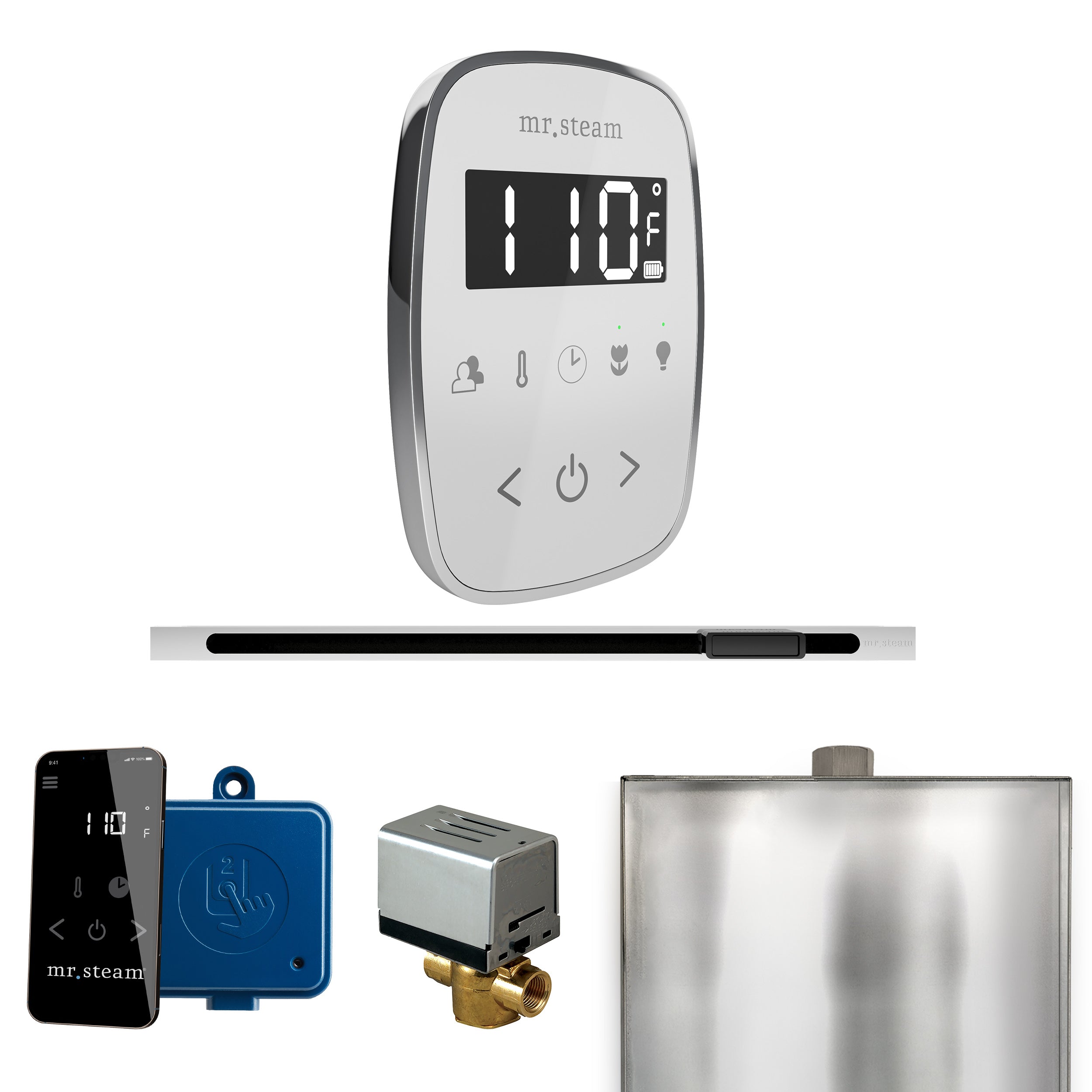 Mr. Steam Butler Flex Steam Shower Control Package with TempoFlex Control and Steamhead