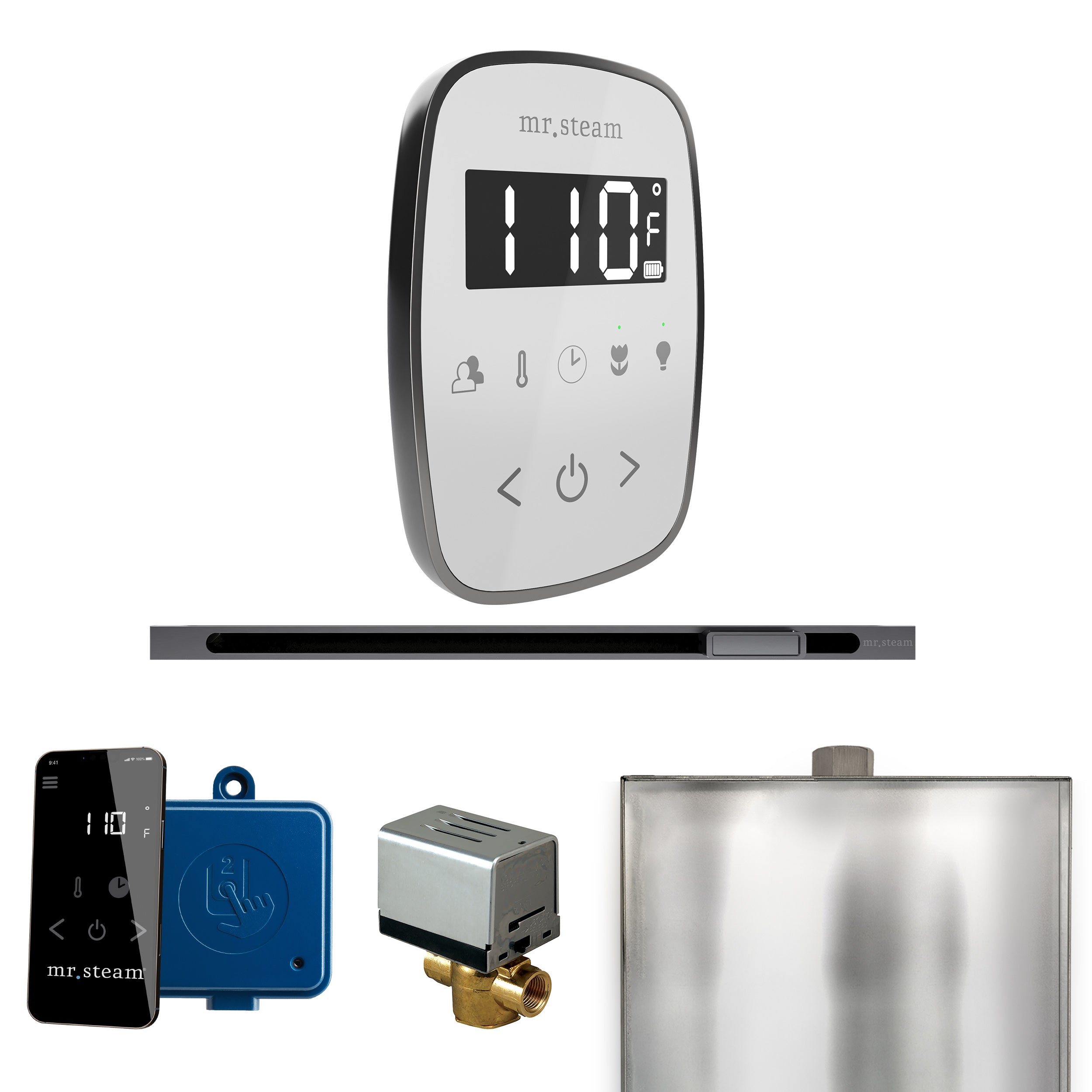 Mr. Steam Butler Flex Steam Shower Control Package with TempoFlex Control and Steamhead