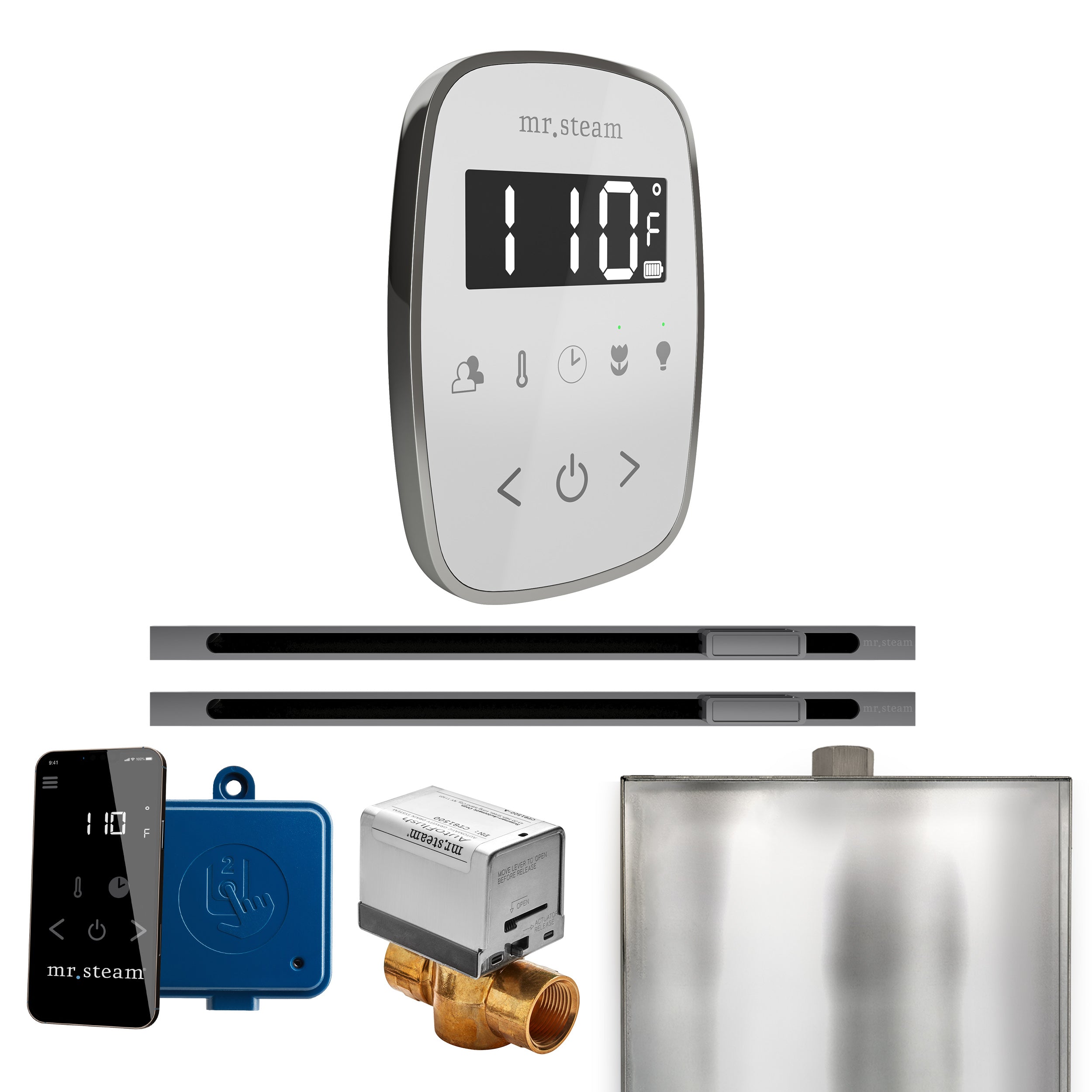 Mr. Steam Butler Flex Max Steam Shower Control Package with TempoFlex Control and Linear Steamhead
