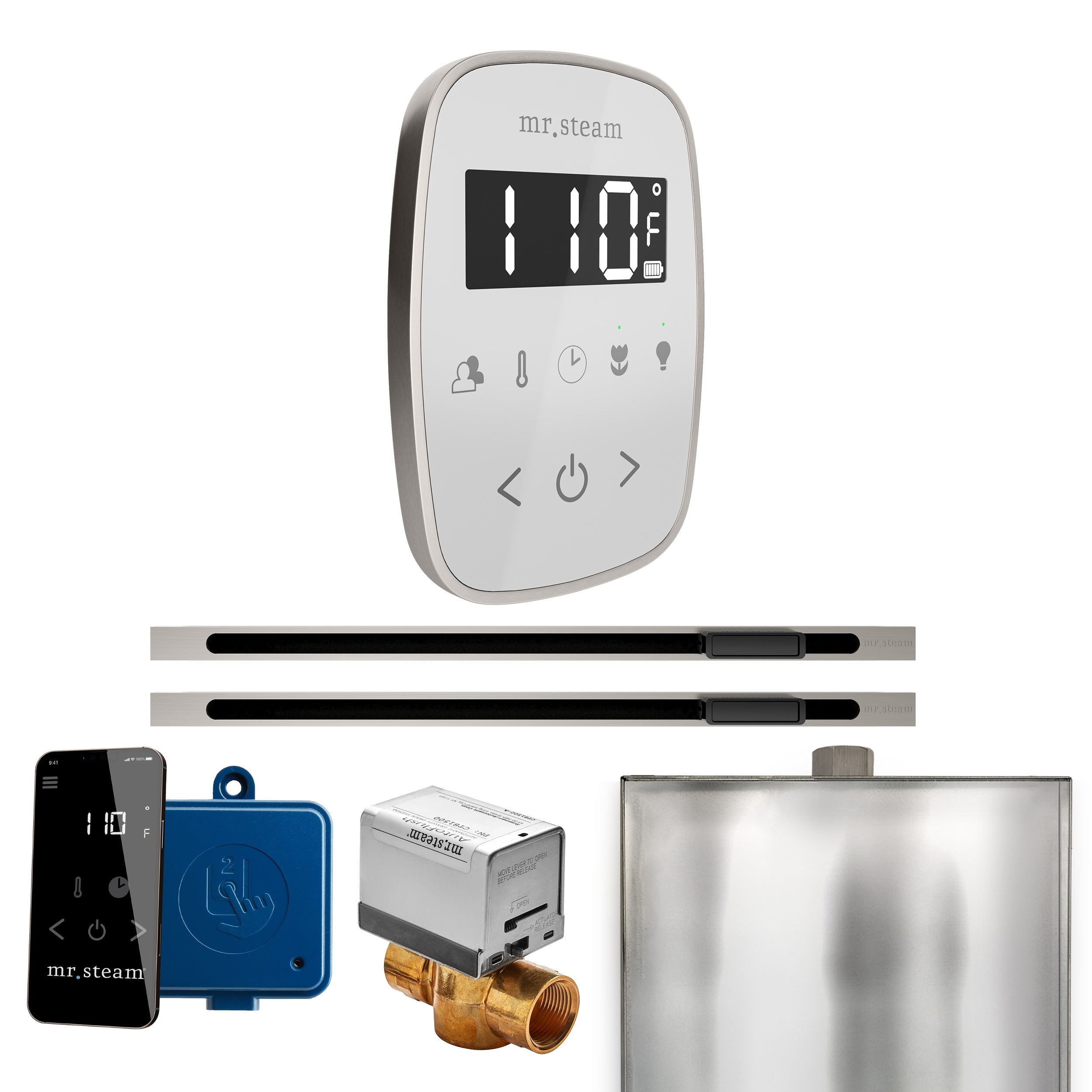 Mr. Steam Butler Flex Max Steam Shower Control Package with TempoFlex Control and Linear Steamhead