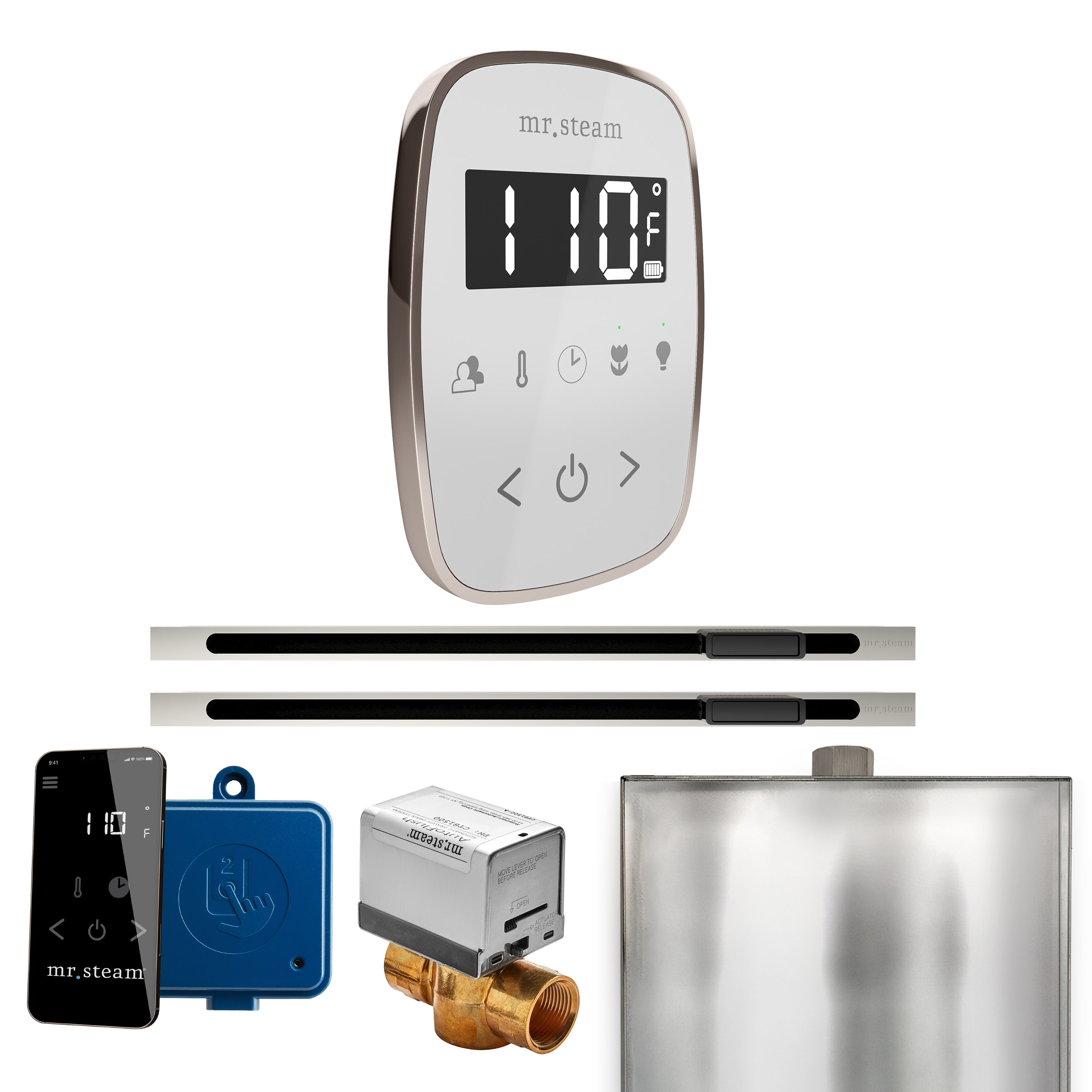 Mr. Steam Butler Flex Max Steam Shower Control Package with TempoFlex Control and Linear Steamhead