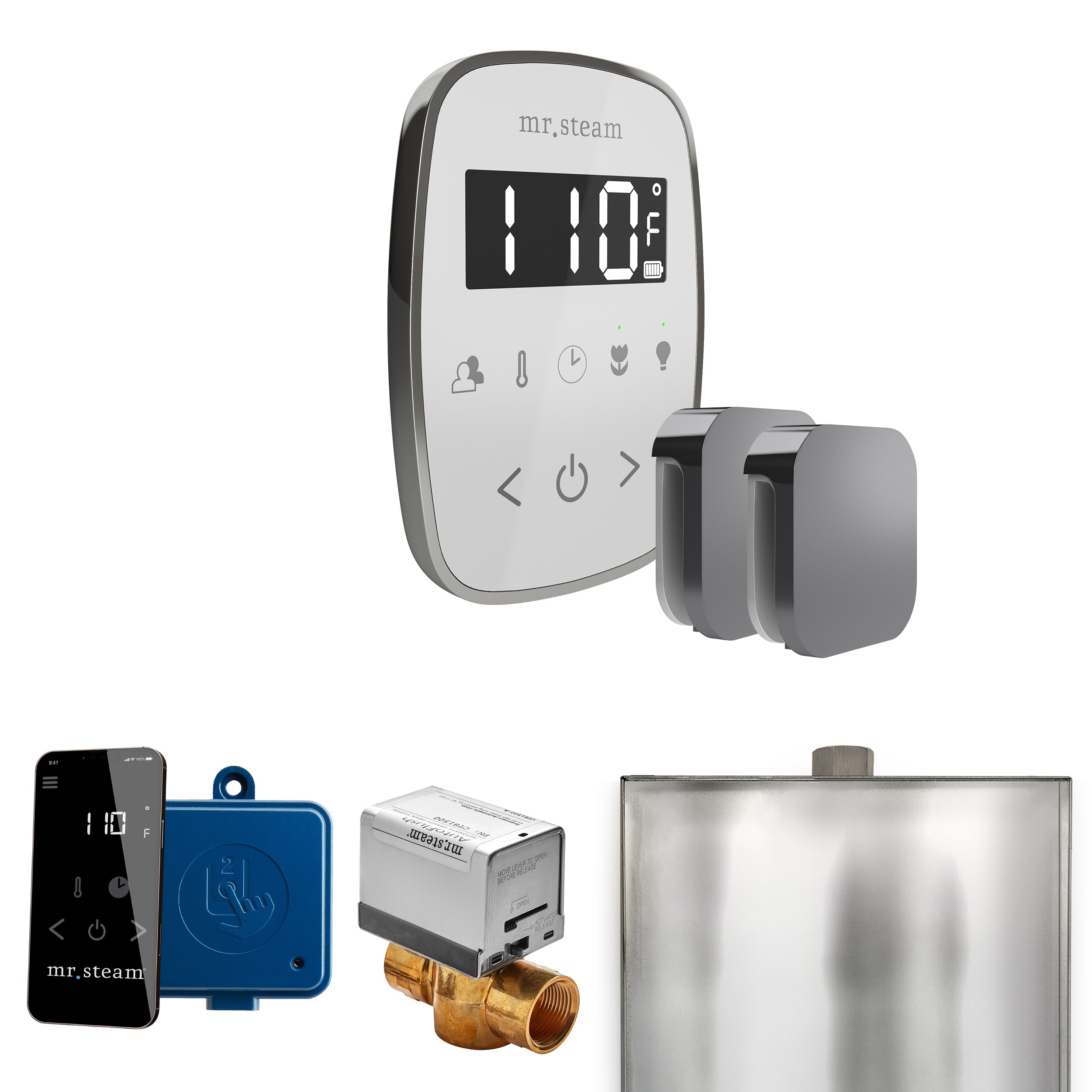 Mr. Steam Butler Flex Max Steam Shower Control Package with TempoFlex Control and Steamhead