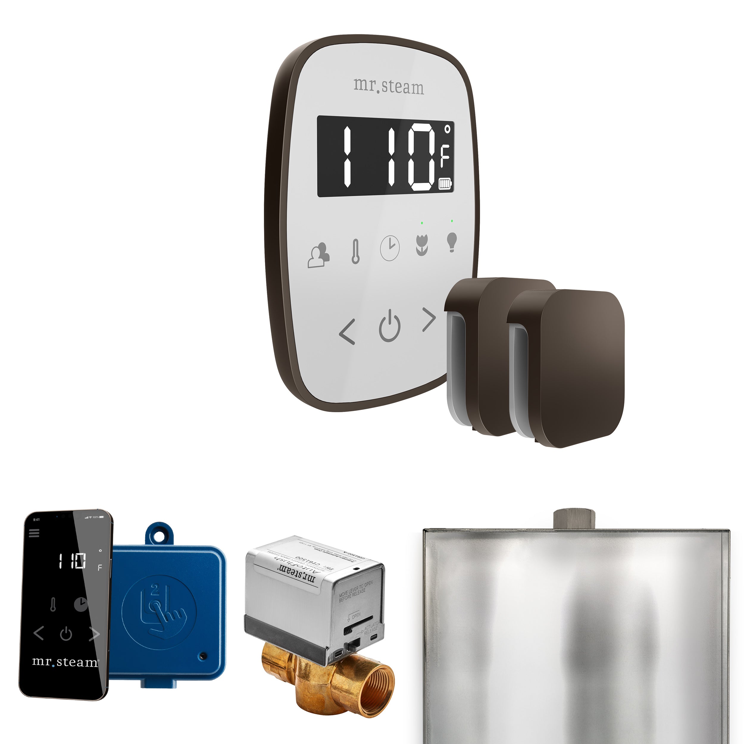 Mr. Steam Butler Flex Max Steam Shower Control Package with TempoFlex Control and Steamhead