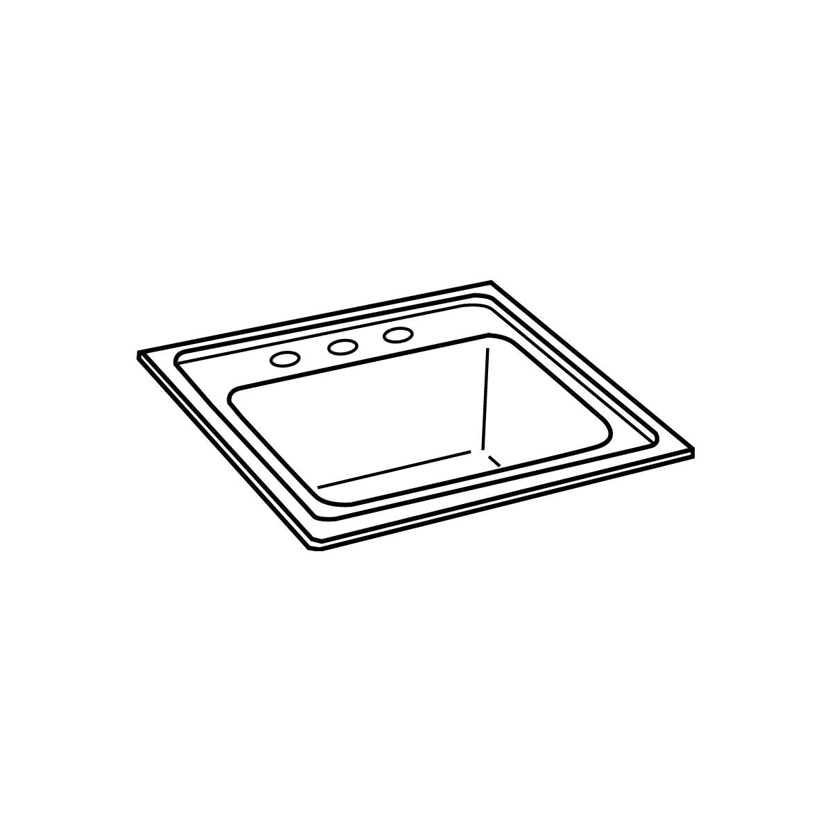 Elkay Lustertone Classic Stainless Steel 15" x 15" x 7-1/8" 1-Hole Single Bowl Drop-in Bar Sink with 2" Drain