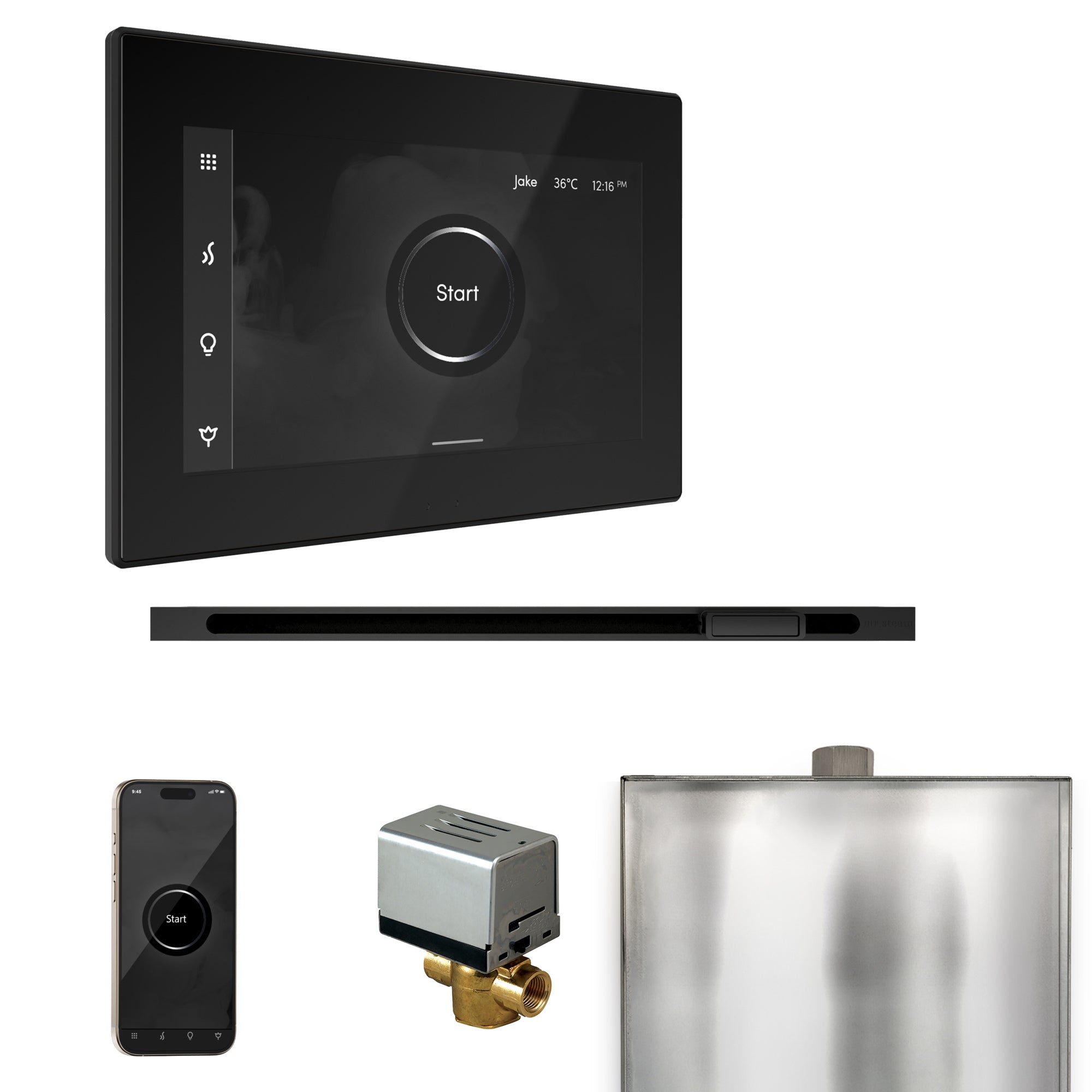Mr. Steam Xbutler Steam Shower Control Package with iSteamX Control and Linear Steamhead