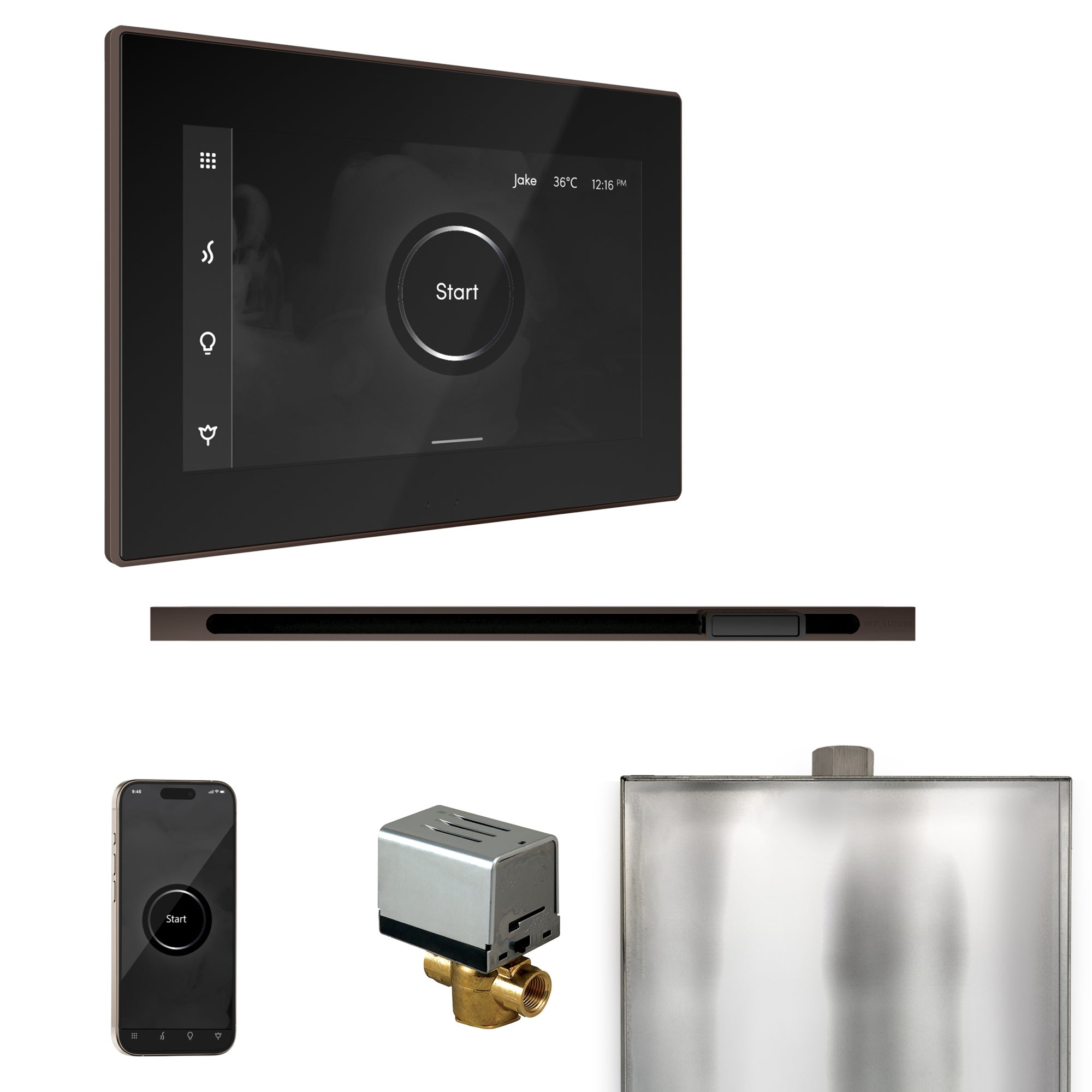 Mr. Steam Xbutler Steam Shower Control Package with iSteamX Control and Linear Steamhead