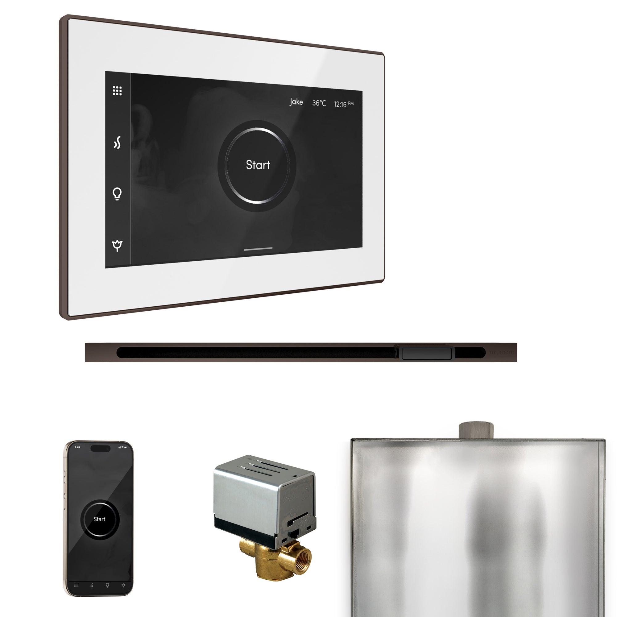 Mr. Steam Xbutler Steam Shower Control Package with iSteamX Control and Linear Steamhead