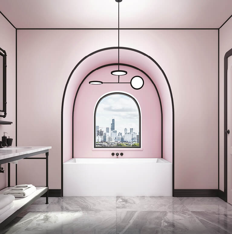 Bain Ultra Bain De Ville 6632 Rectangular Alcove 1-Person 62 Gallon 44 Jet Thermomassuer Bathtub with 1-1/2" Standard Deck Heated Backrest and Left Waste in Biscuit - BBVIRA0LT-02